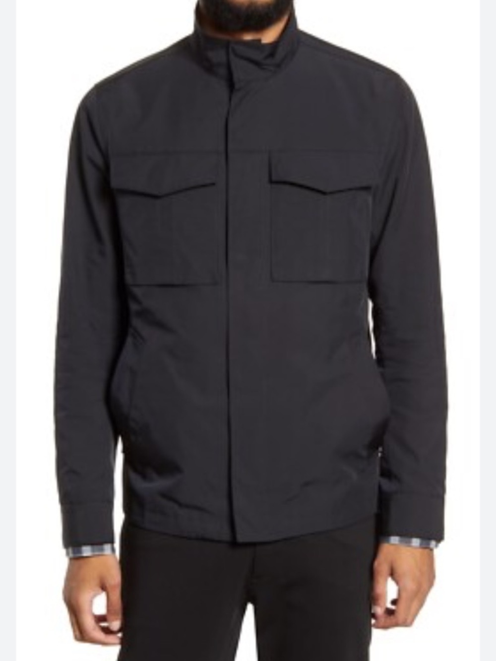 Theory 'Yost N Fuel' Canvas Slim Fit Utility Jacket Ink Black Size XL